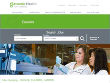Tablet Screenshot of genomichealthjobs.com